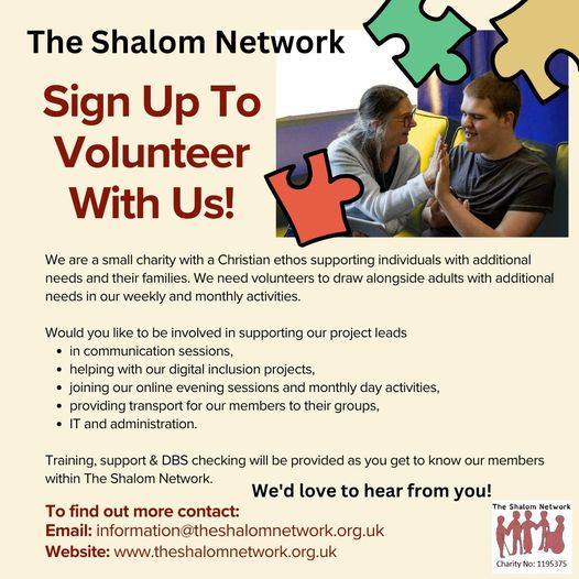 Volunteer with The Shalom Network